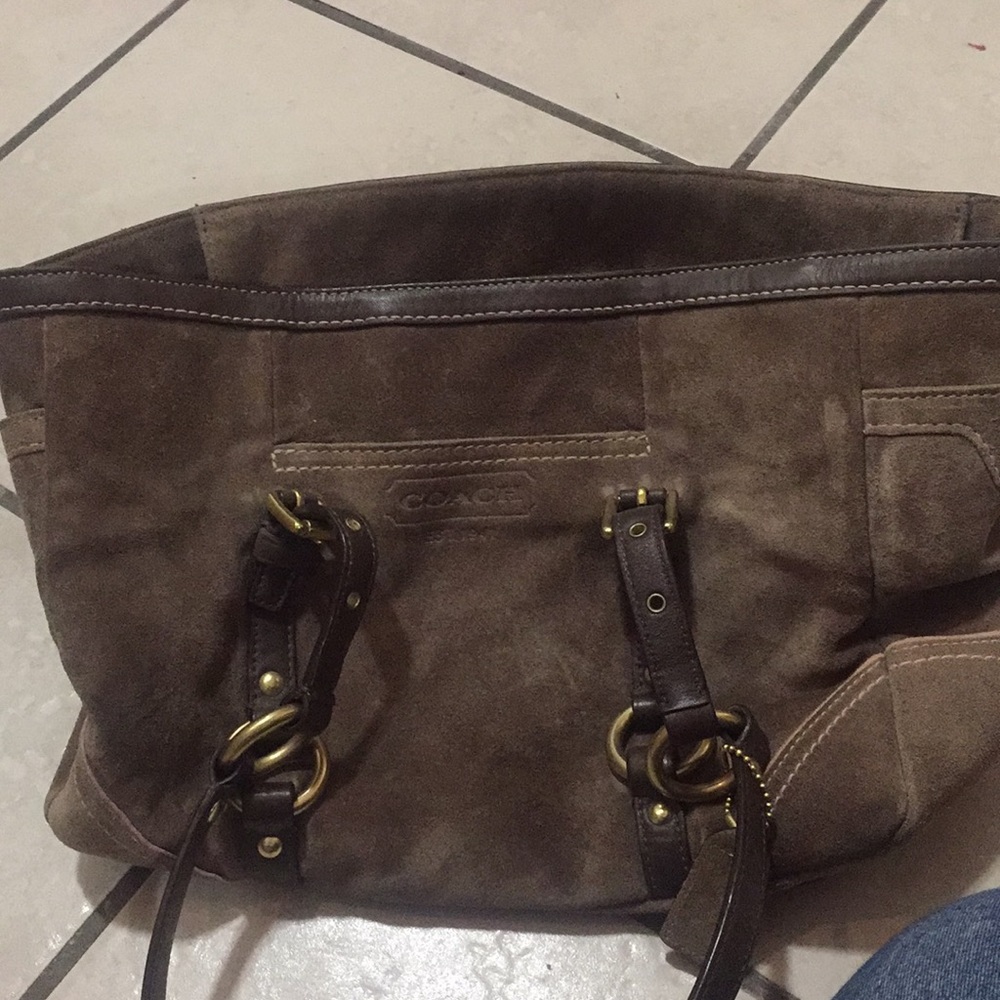 An authentic Leather coach bag
